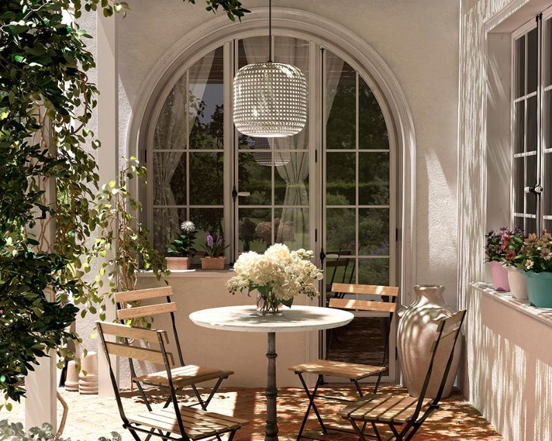 Nans Pendant, 46, Beige, LED, 9.5W, Triac Dim, IP54