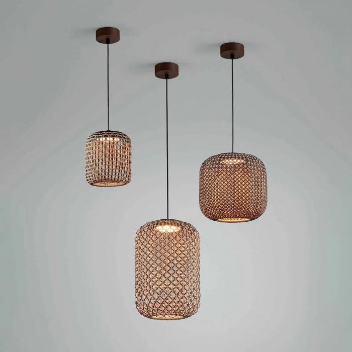 Nans Pendant, Triple Cluster, Beige, LED, 28.5W, Triac Dim, IP54