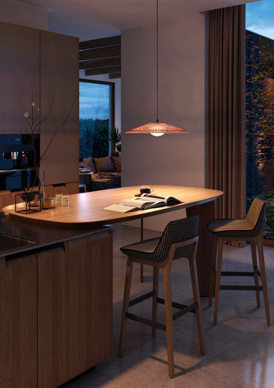 Nans Pendant, Cone, Beige, LED, 8W, Triac Dim, IP54