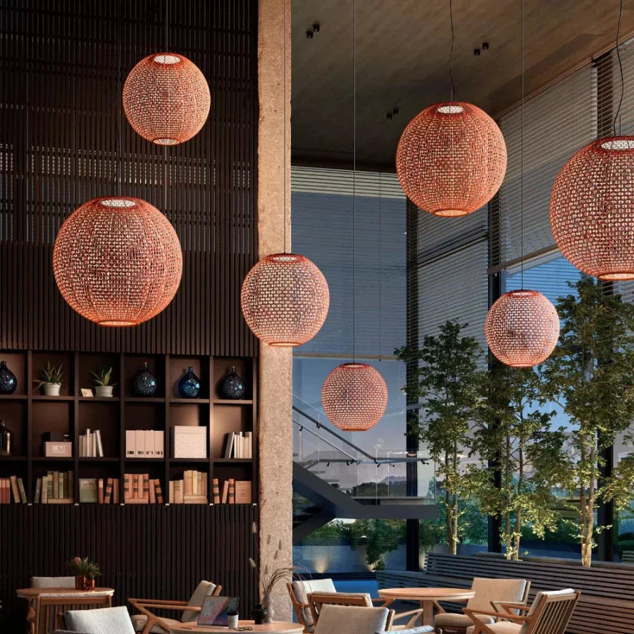 Nans Pendant, Sphere, 80 cm, Beige, LED, 14W, Triac Dim, IP54