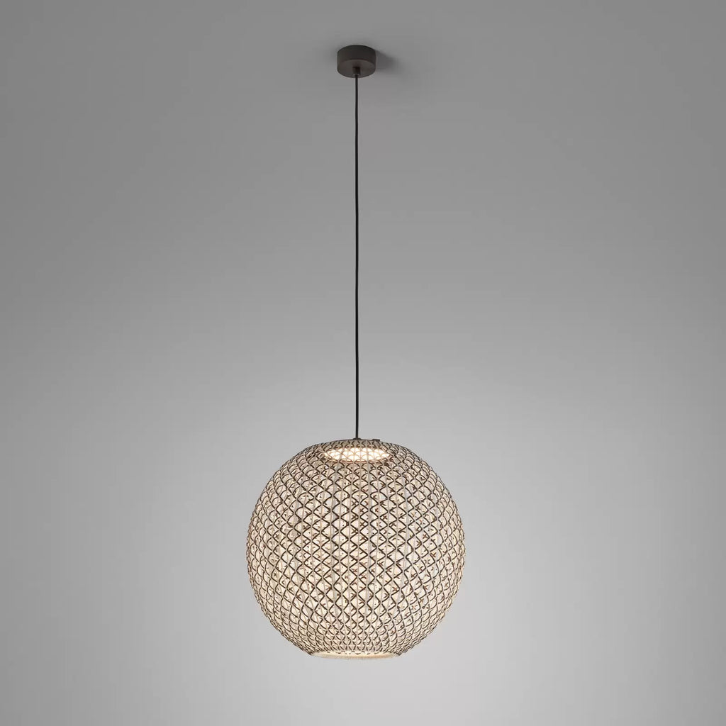 Nans Pendant, Sphere, 60 cm, Brown, LED, 14W, Triac Dim, IP54
