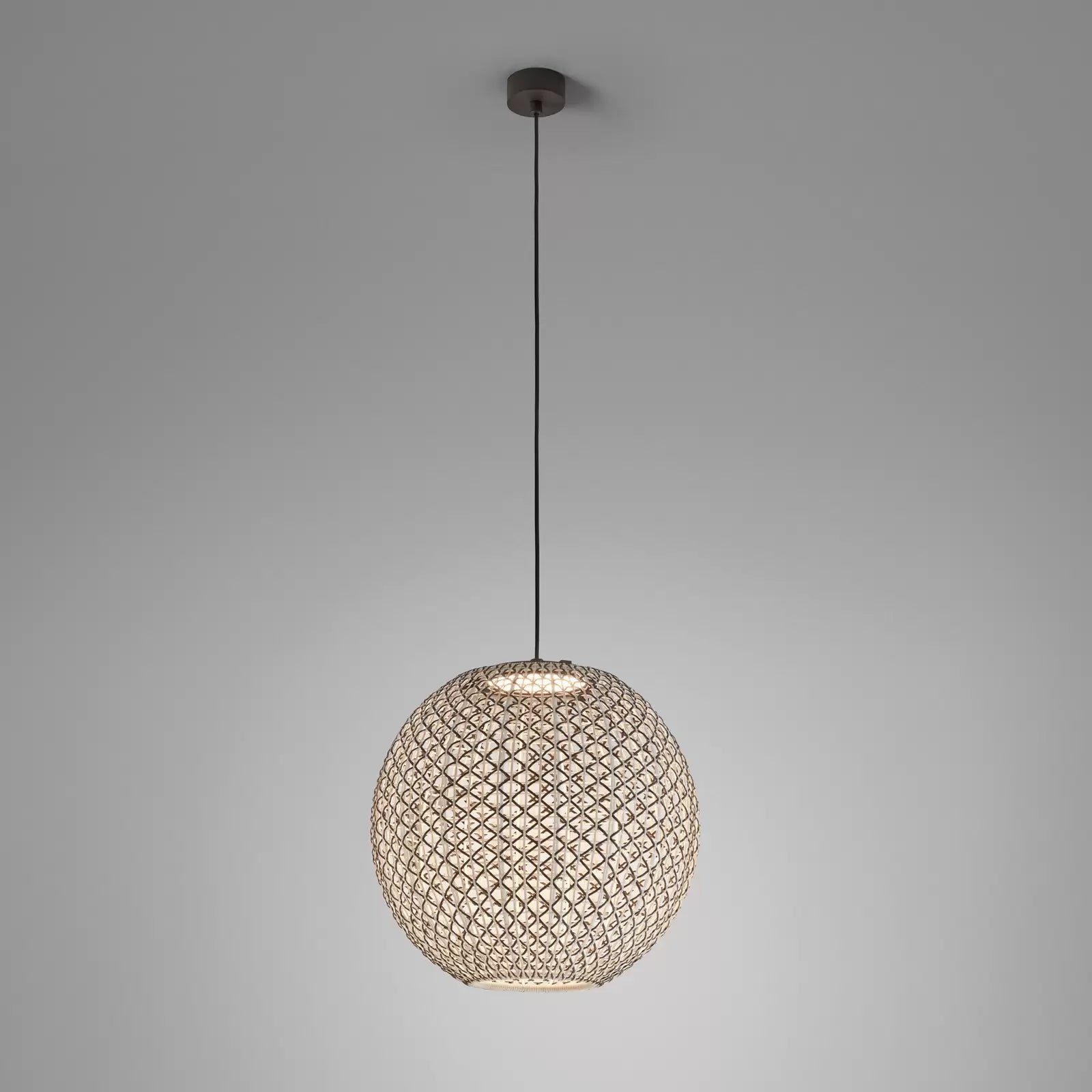 Nans Pendant, Sphere, 60 cm, Brown, LED, 14W, Triac Dim, IP54