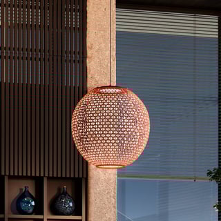 Nans Pendant, Sphere, 60 cm, Brown, LED, 14W, Triac Dim, IP54