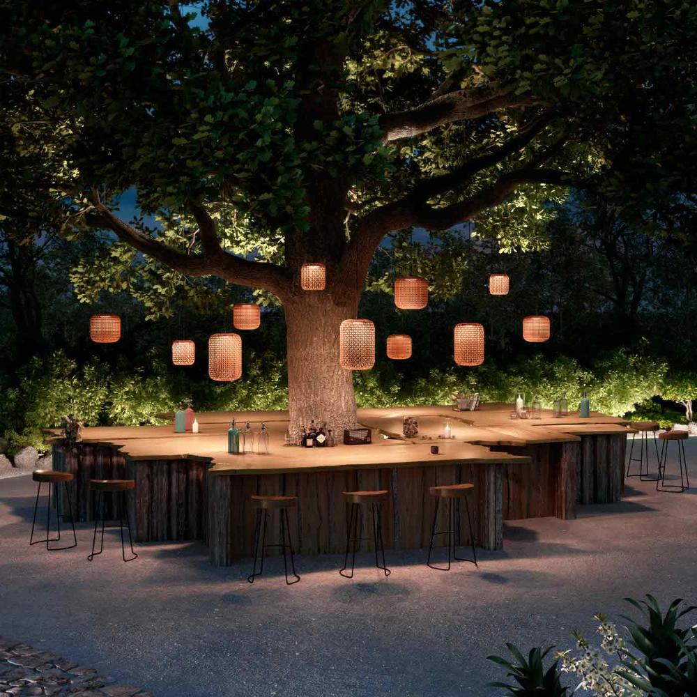 Nans Pendant, 16, Red, LED, 8W, Plugs In, IP54