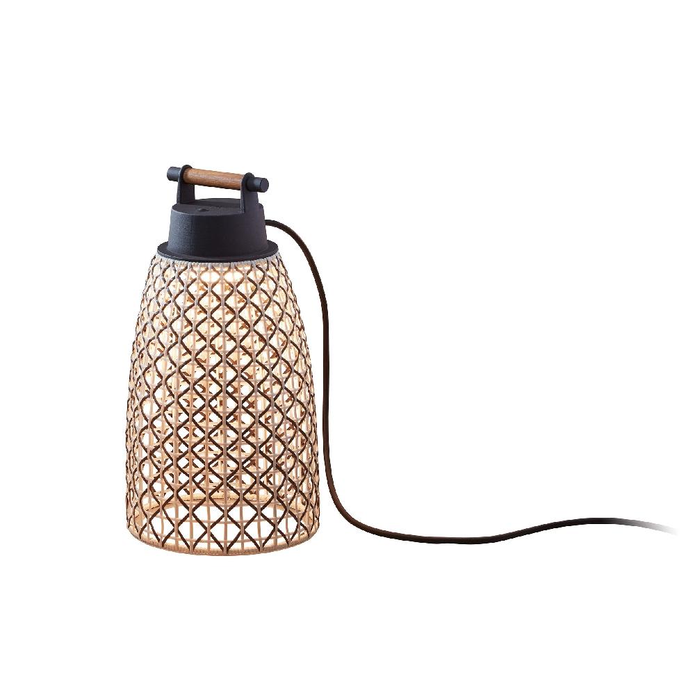 Nans Table, Cone, 41 cm, Brown, LED, 6.3W, Touch Dim, Plugs In, IP54