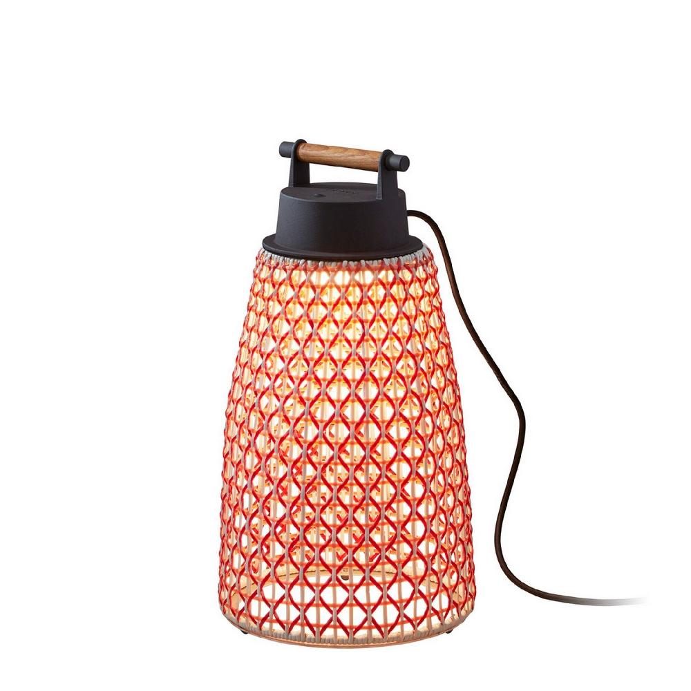 Nans Table, Cone, 49 cm, Red, LED, 6.3W, Touch Dim, Plugs In, IP54