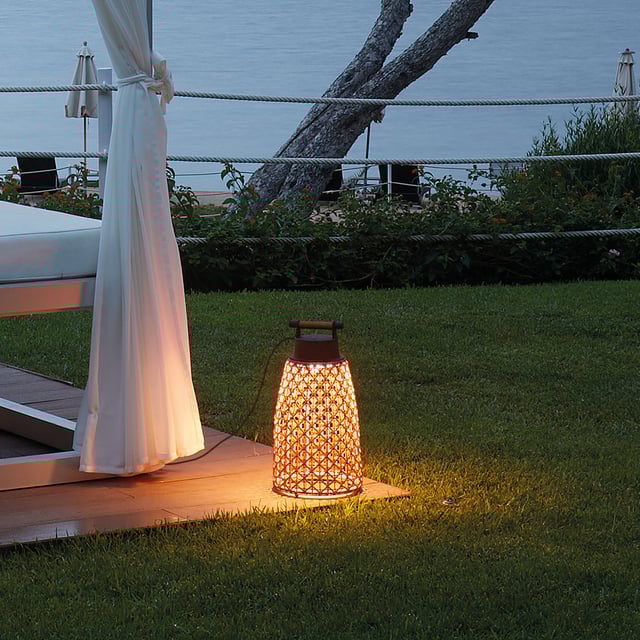 Nans Table Wireless, Cone, 41 cm, Brown, LED, 3W, Touch Dim, IP54