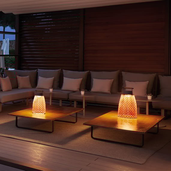 Nans Table Wireless, M/21/R, Brown, LED, 3W, Touch Dim, IP20