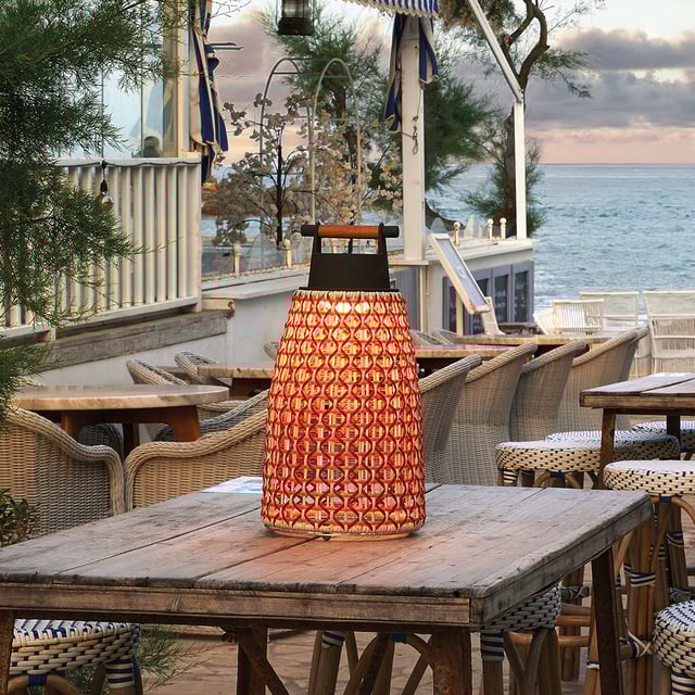 Nans Table, Cone, 49 cm, Brown, LED, 6.3W, Touch Dim, Plugs In, IP54