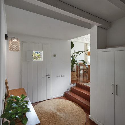 Nans Wall, Large, Beige, LED, 9.5W, Triac Dim, IP54