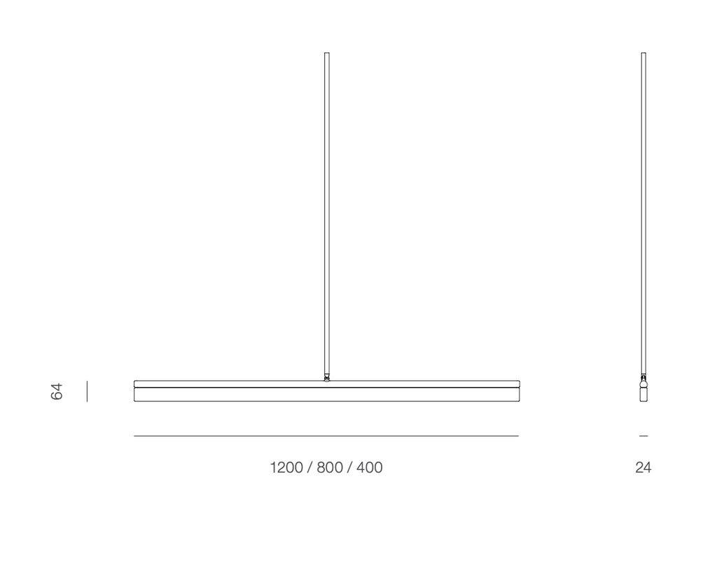 Napier Linear Pendant, Black and Crystal, Adjustable, LED, IP20