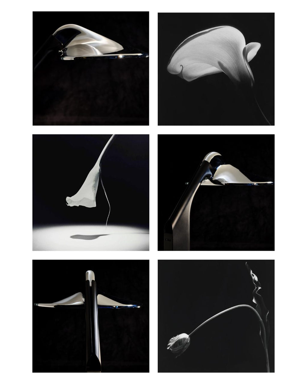 Niwaki Reading Table Lamp, Black with Chrome Shade, LED, Thumbswitch Dim, IP20