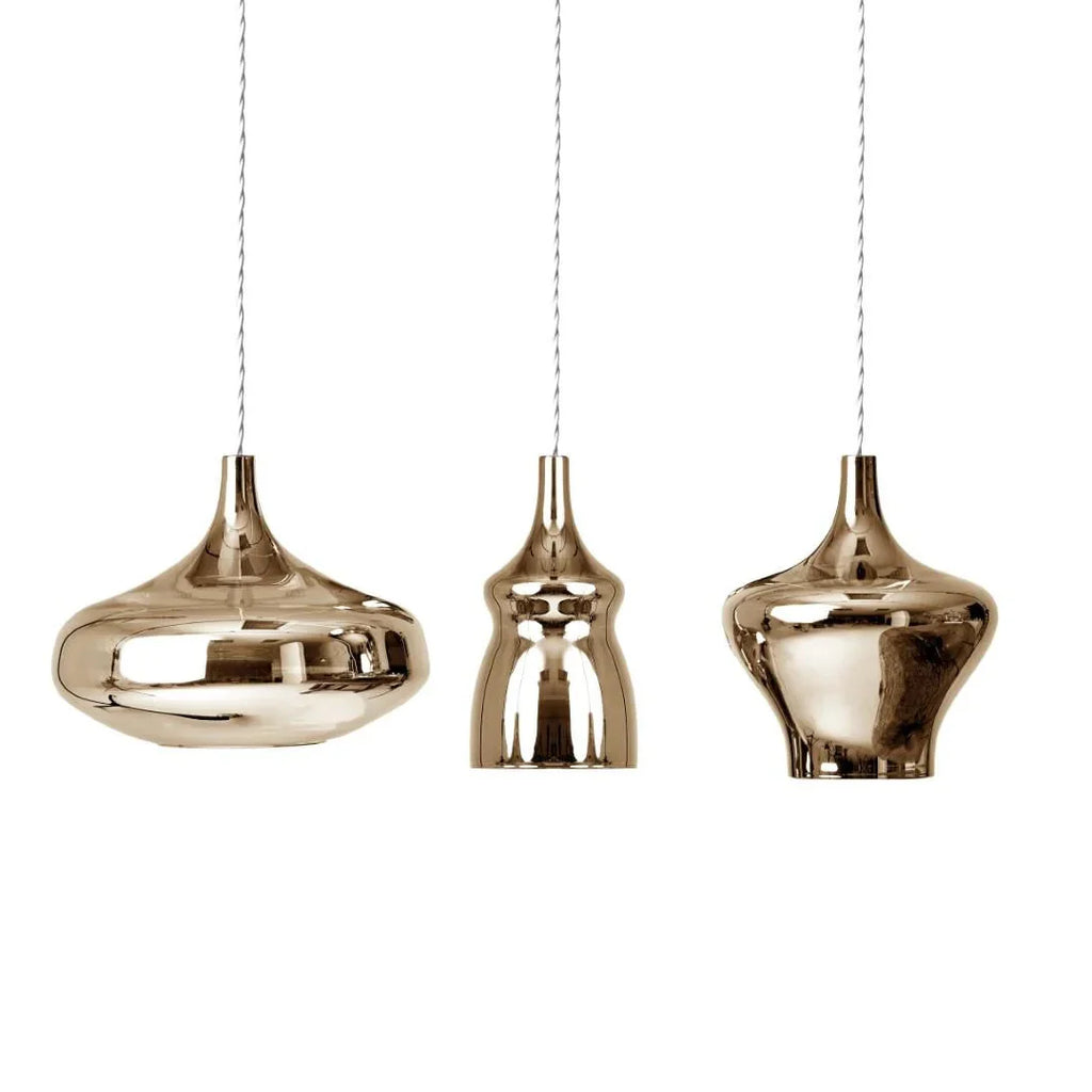 Nostalgia Pendant, Gold Glass, LED, Triac Dim, IP20