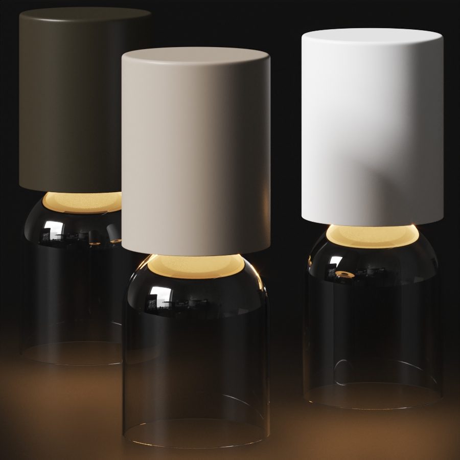 Nui Mini Wireless Table, White Shade, LED, Touch Dim, IP54