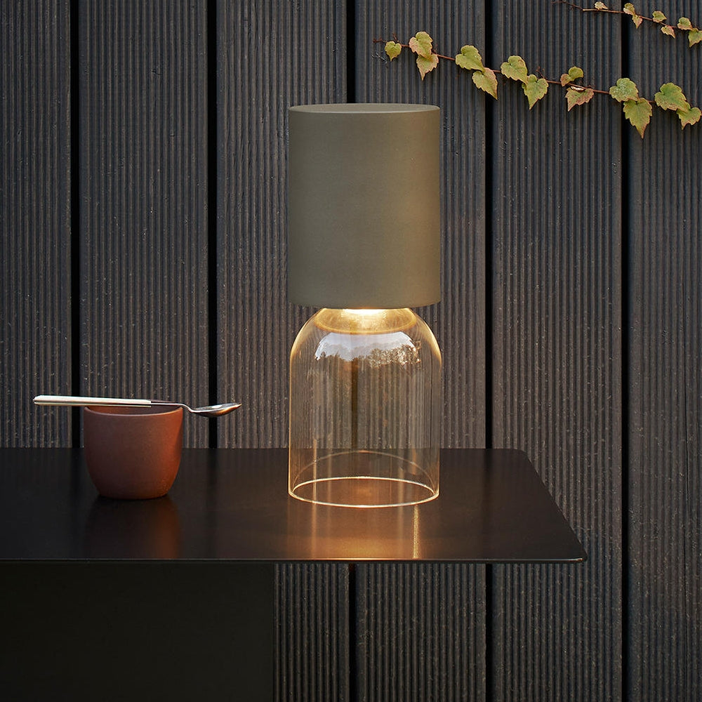 Nui Mini Wireless Table, White Shade, LED, Touch Dim, IP54