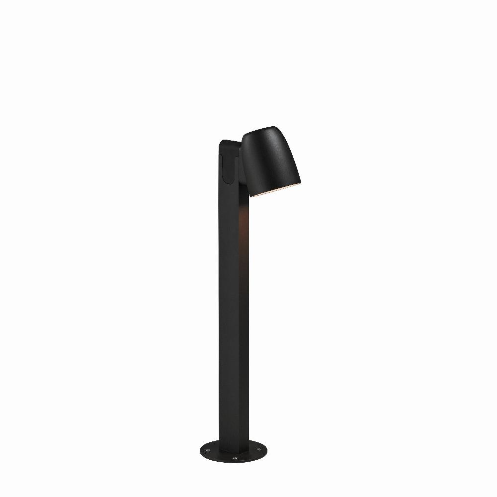 Nut Bollard, 60 cm, Black, LED, 6.3W, Triac Dim, IP65
