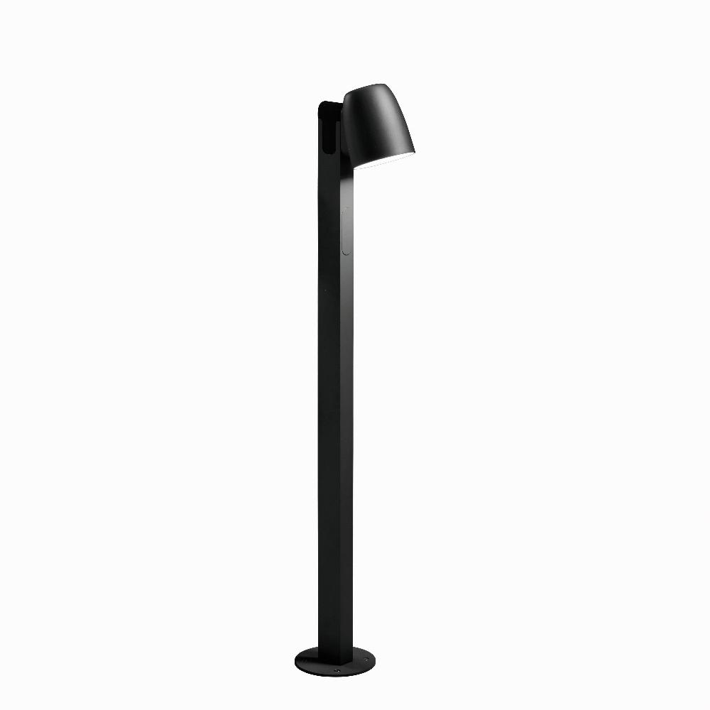 Nut Bollard, 90 cm, Black, LED, 6.3W, Triac Dim, IP65