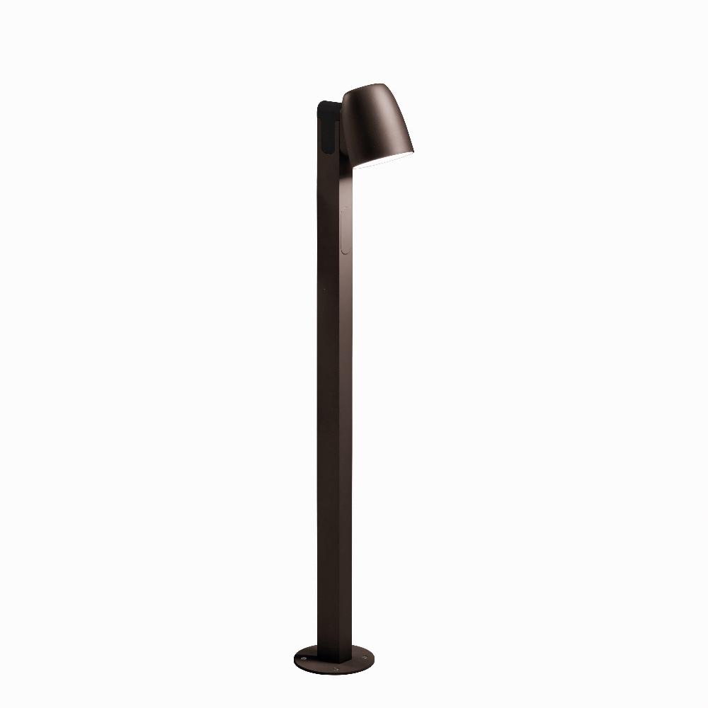 Nut Bollard, 90 cm, Graphite Brown, LED, 6.3W, Triac Dim, IP65