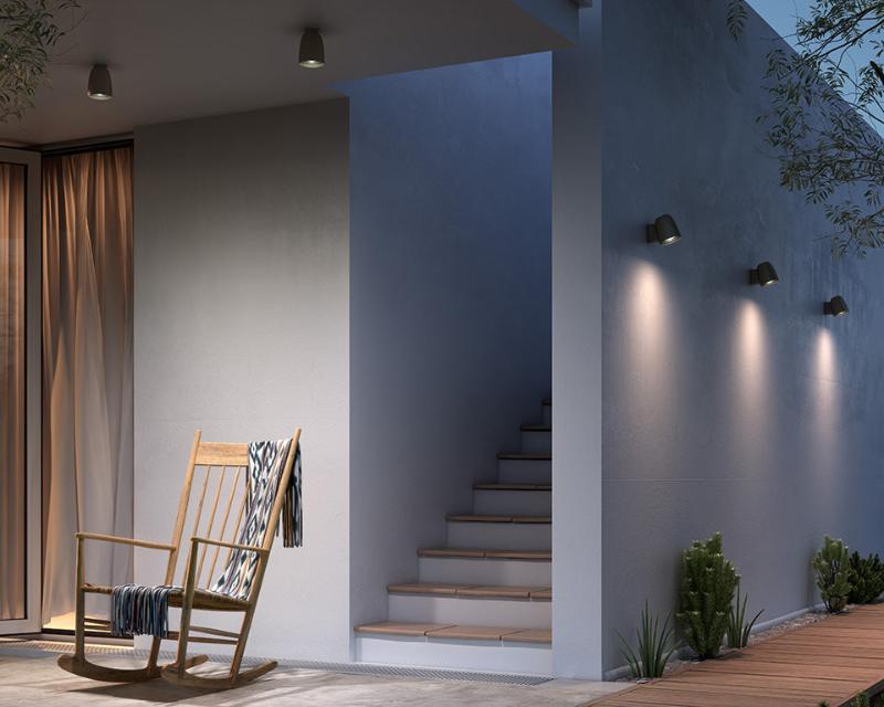 Nut Wall, Adjustable, Terracotta, LED, 6.3W, Triac Dim, IP54