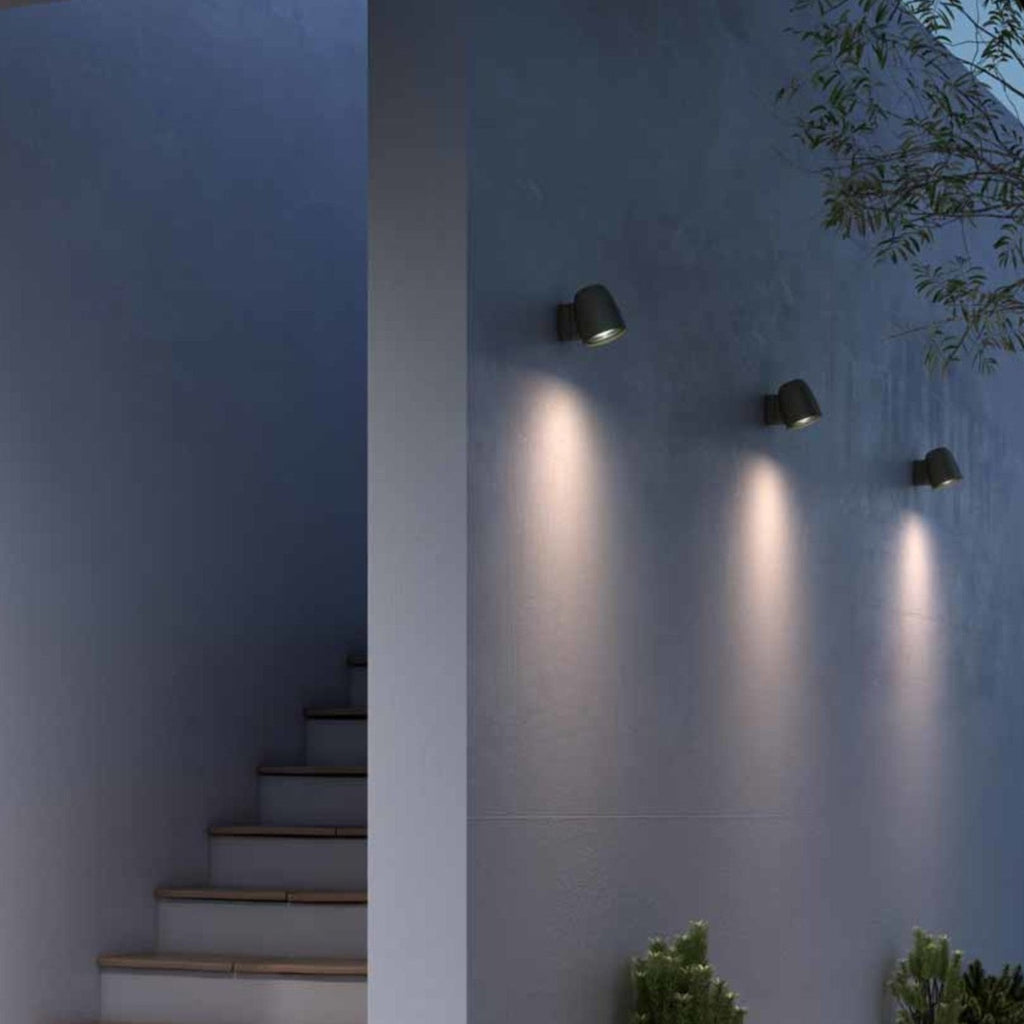 Nut Wall, Adjustable, Black, LED, 6.3W, Triac Dim, IP54