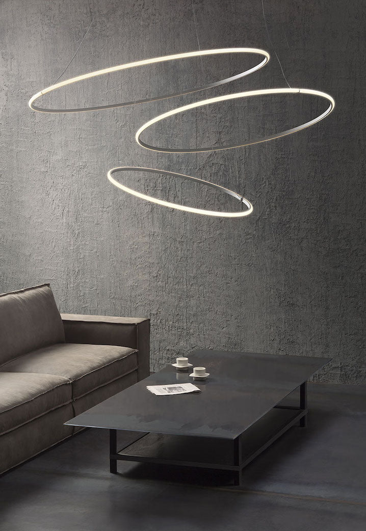 Olympic Pendant, White, LED, Push, 1-10v or DALI Dim, IP40