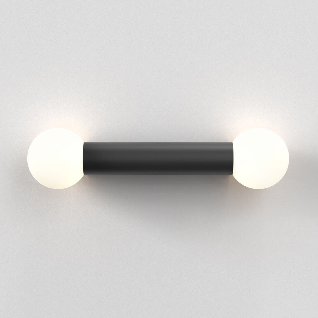 Ortona Wall Light, Double, Black, G9, IP44