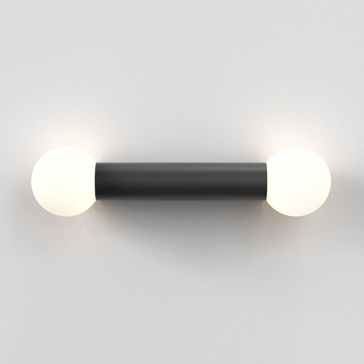 Ortona Wall Light, Double, Black, G9, IP44