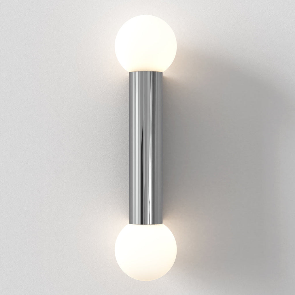 Ortona Wall Light, Double, Chrome, G9, IP44