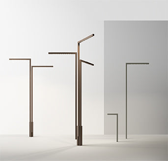 Palo Alto Floor, 3 Light, 310 cm, Brown, LED, 45W, On/Off, IP65