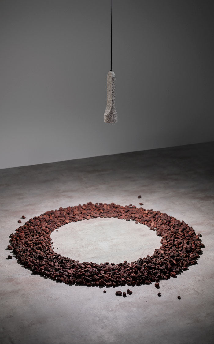 Parga Pendant, Tall, 30 cm H, Granite, LED, 8W, Phase Cut Dim, IP20