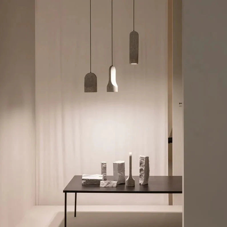 Parga Pendant, Medium, 24 cm H, Granite, LED, 8W, Phase Cut Dim, IP20