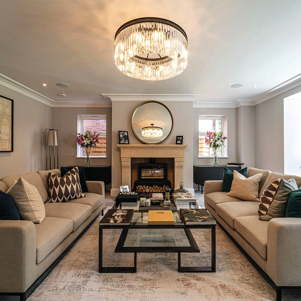 Perdita Pendant, Tiered, Brushed Brass, E14, IP20