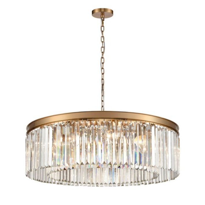 Perdita Pendant, Drum, Brushed Brass, E14, IP20