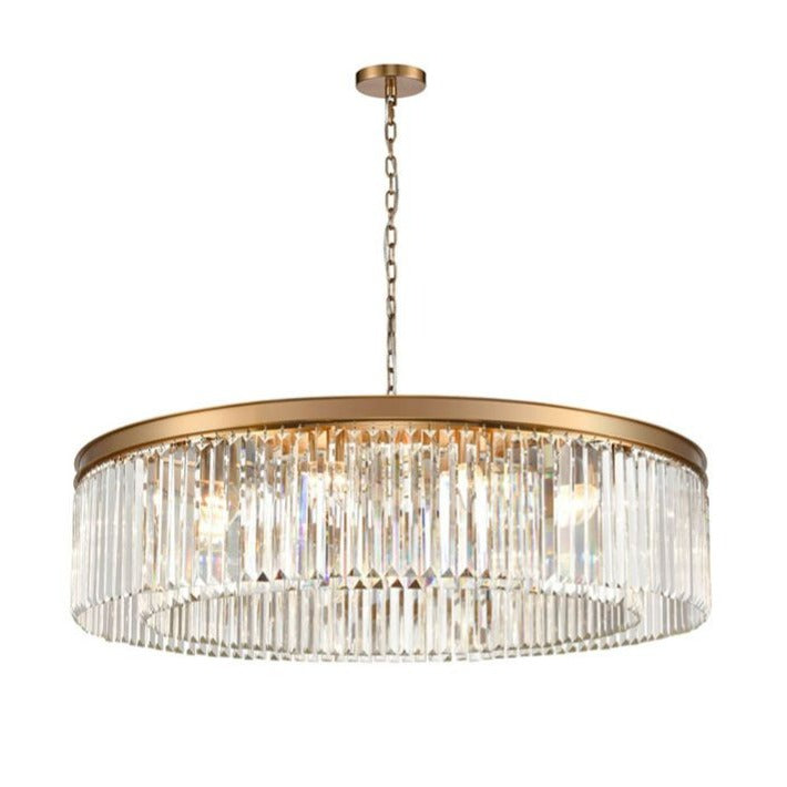 Perdita Pendant, Drum, Brushed Brass, E14, IP20