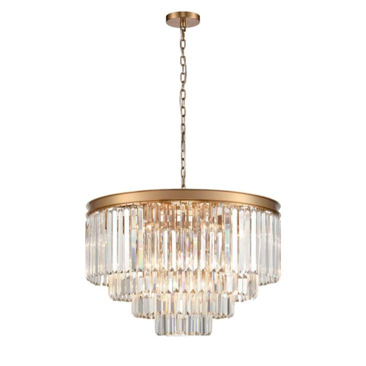 Perdita Pendant, Tiered, Brushed Brass, E14, IP20