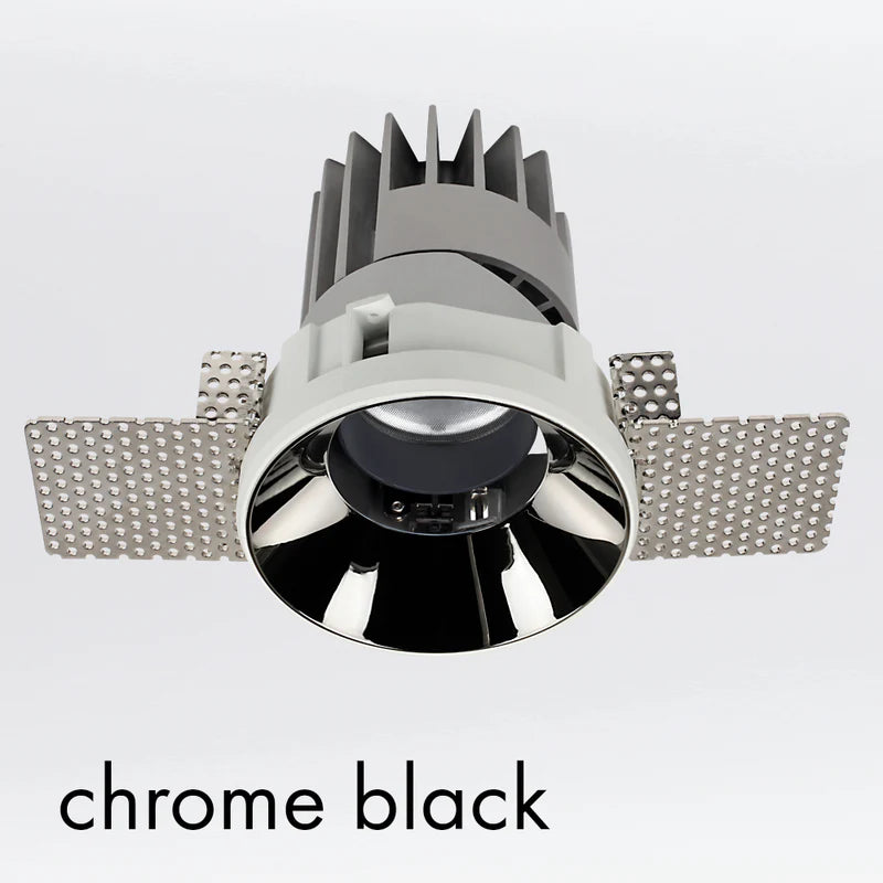 Performance Downlight, Small, 2G, Trimless, Round, Adjustable, Black Chrome, LED, Dim, IP40