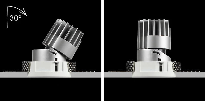 Performance Downlight, Small, 2G, Trimless, Round, Adjustable, Black, LED, Dim, IP40