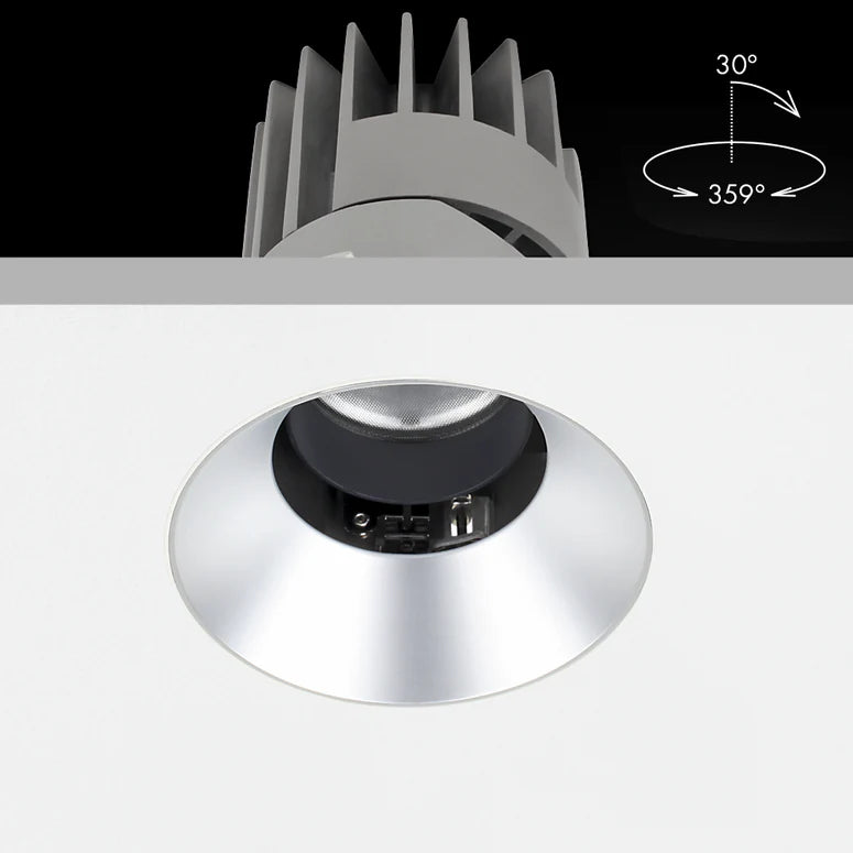 Performance Downlight, Small, Trimless, Round, Adjustable, Specular, VARIABLE LED, Dim, IP40