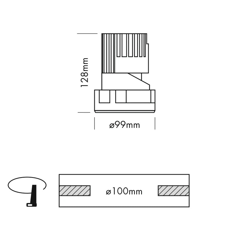 Performance Downlight, Wall-Washer Small, Trimless, Round, Silver, VARIABLE LED, Dim, IP40
