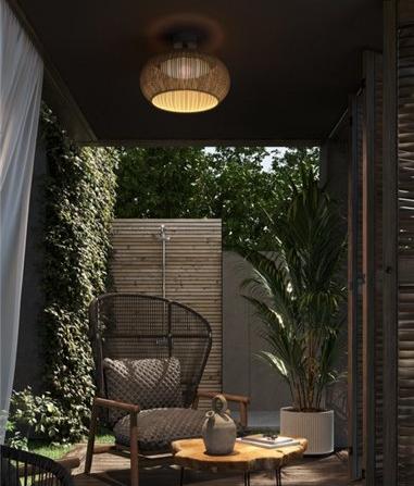 Perris Ceiling, Beige, LED, 17.1W, Triac Dim, IP54