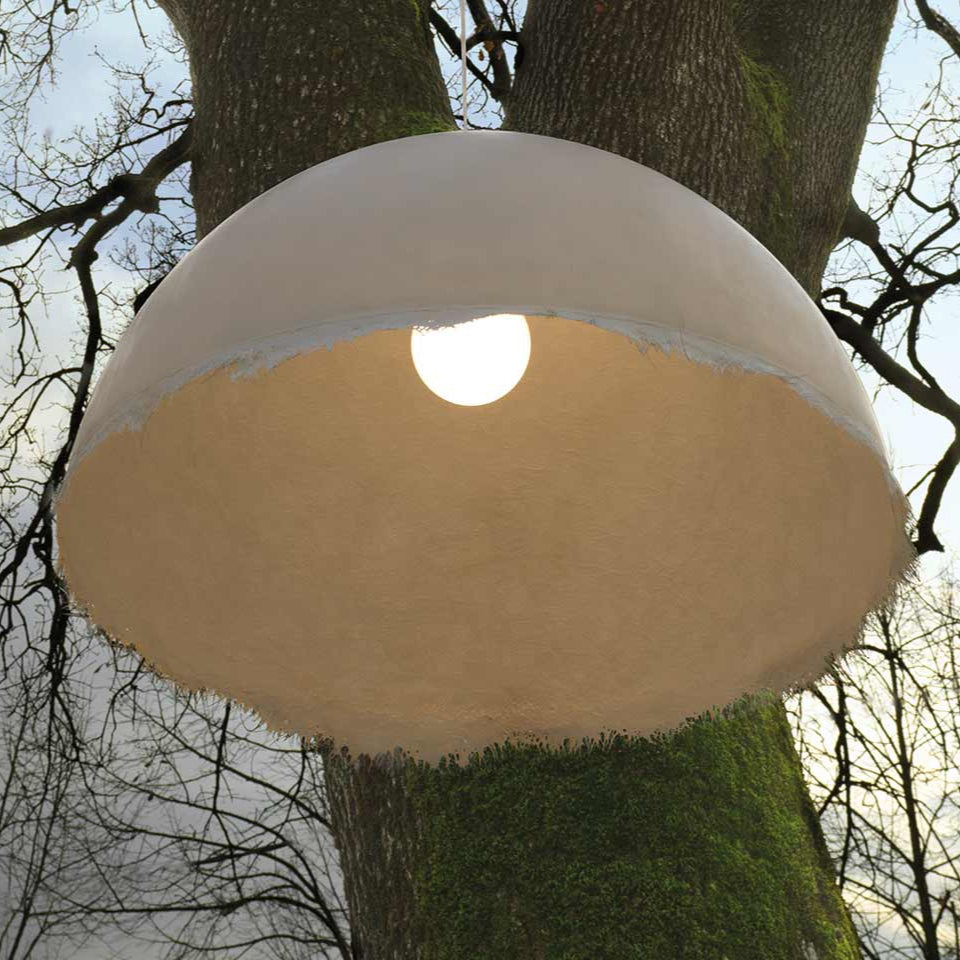 Plancton Pendant, 45 cm ø, White Fibreglass, E27, IP20