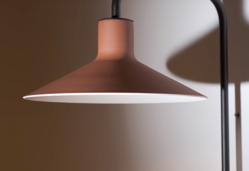 Platet Wall, Long Arm, Terracotta, LED, 4.2W, Foot Dimmer, Plug In, IP20