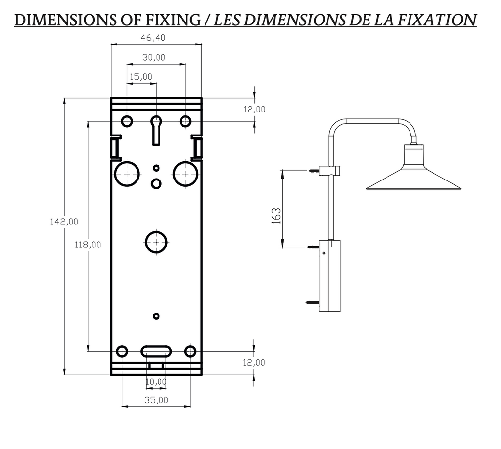 Platet Wall, Grey, E14, Thumbswitch, IP20