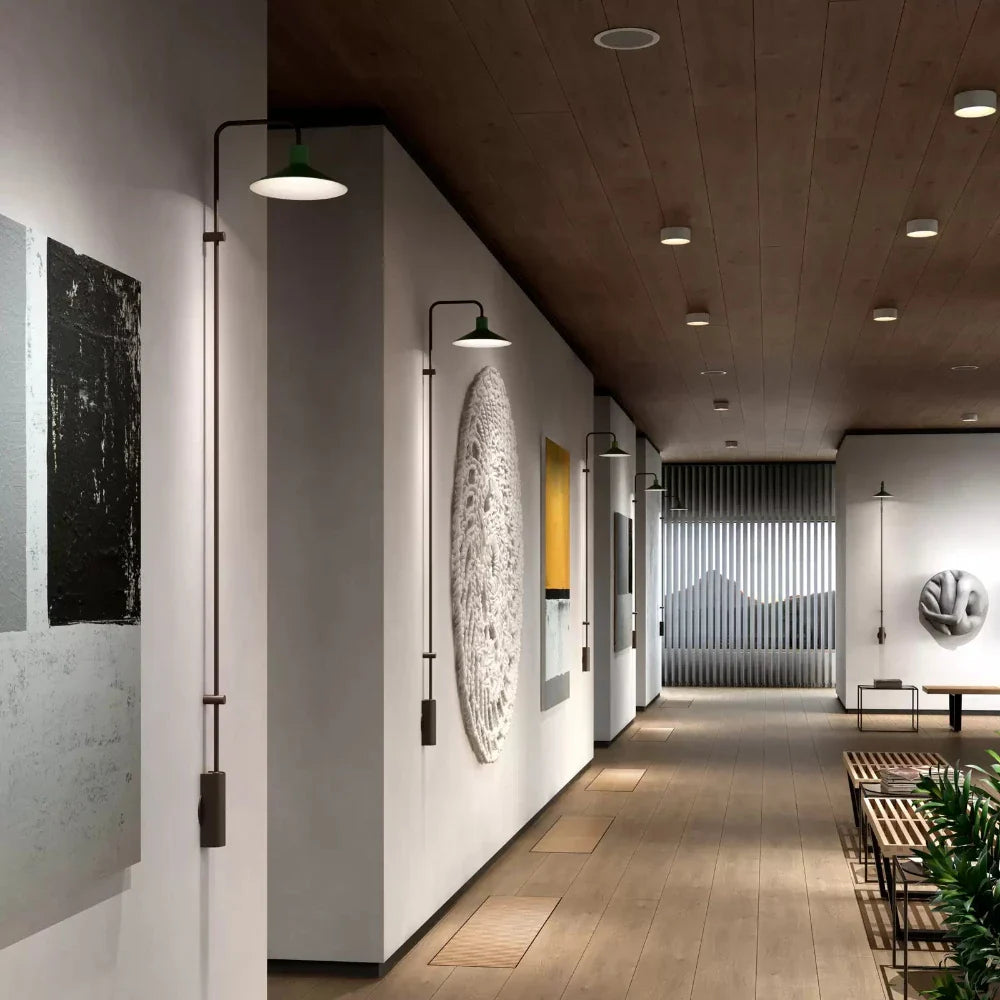 Platet Wall, Long Arm, Grey, LED, 4.2W, Triac Dim, IP20