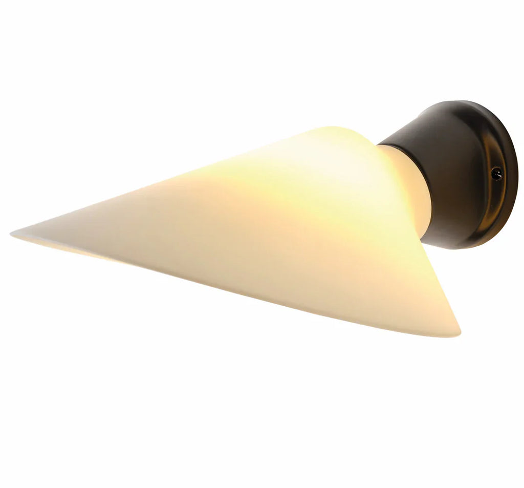 Plume Adjustable Wall, White Shade with Black Base, E27, IP44