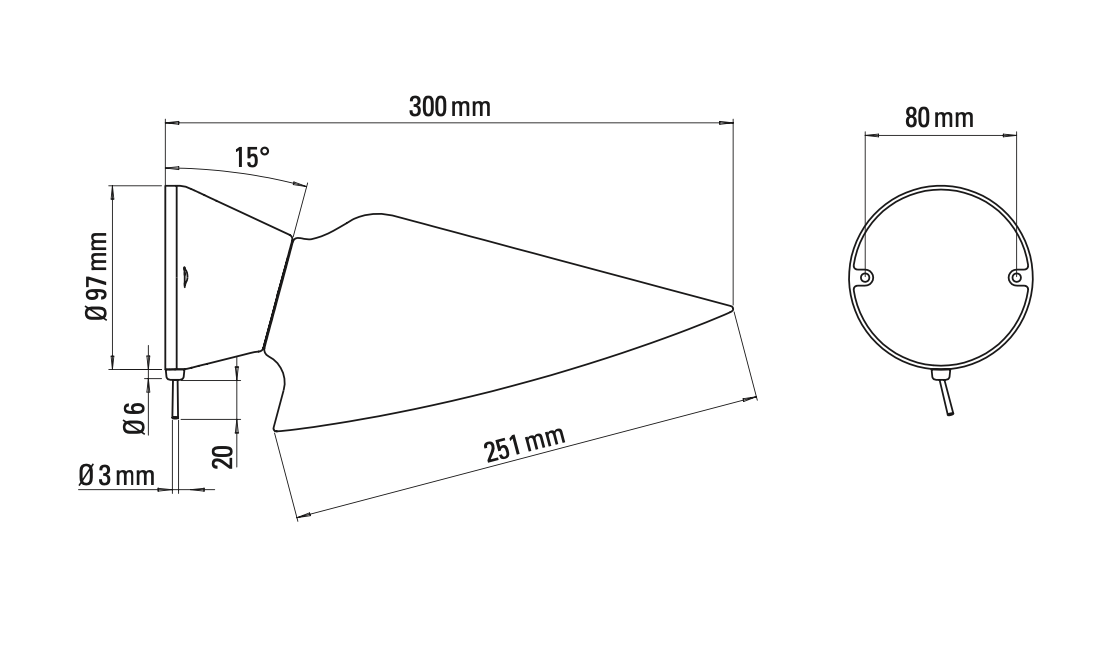 Plume Adjustable Wall, White Shade with Black Base, E27, Thumbswitch, IP20
