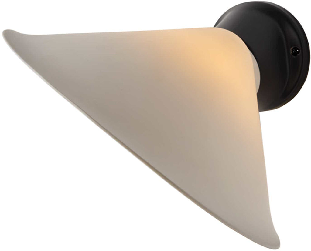 Plume Adjustable Wall, White Shade with Black Base, E27, Plug In, IP20