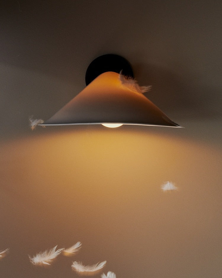 Plume Adjustable Wall, White Shade with Black Base, E27, IP20