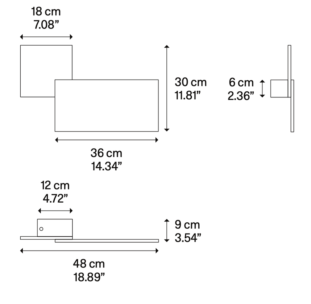Puzzle Wall or Ceiling Light, Square, LED, Triac Dim, IP65
