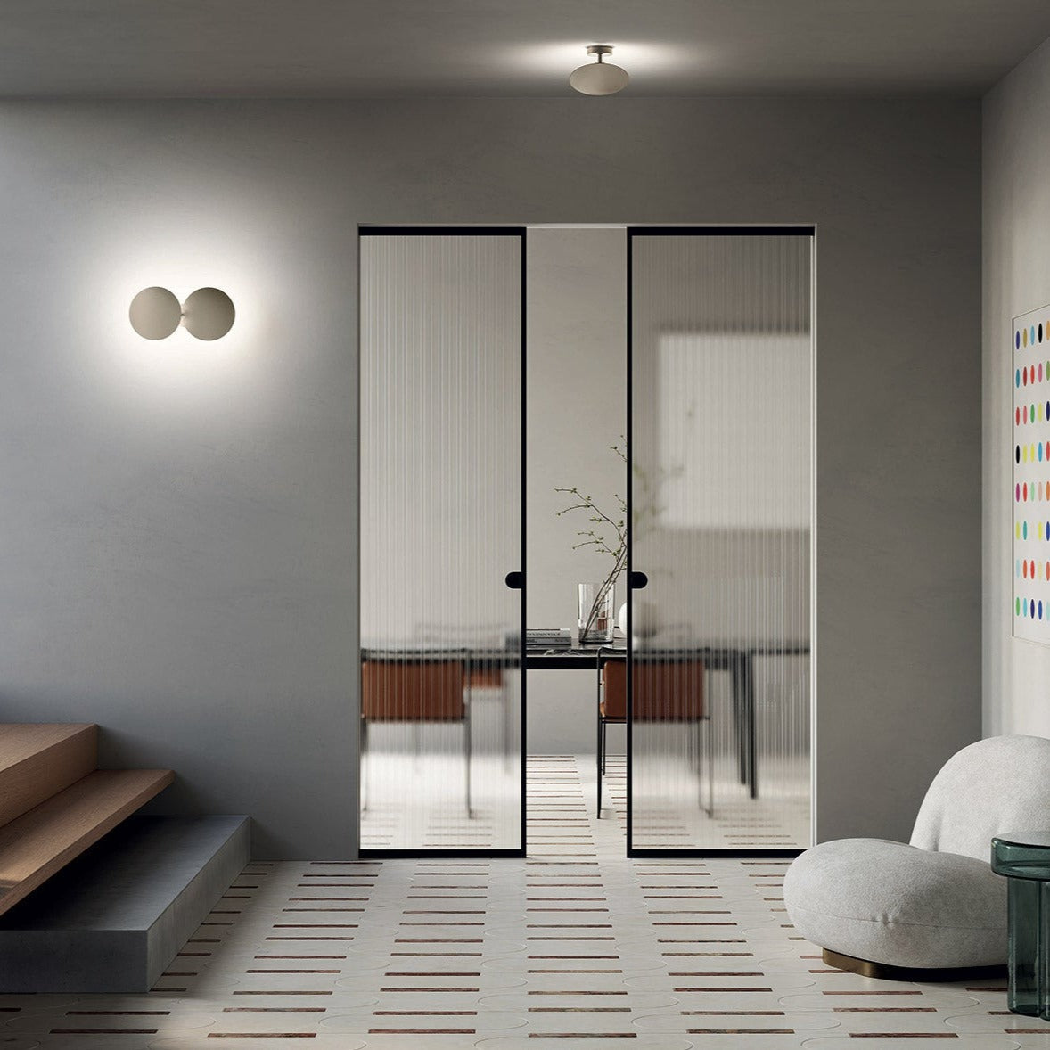 Puzzle Wall or Ceiling Light, Round, LED, Triac Dim, IP20